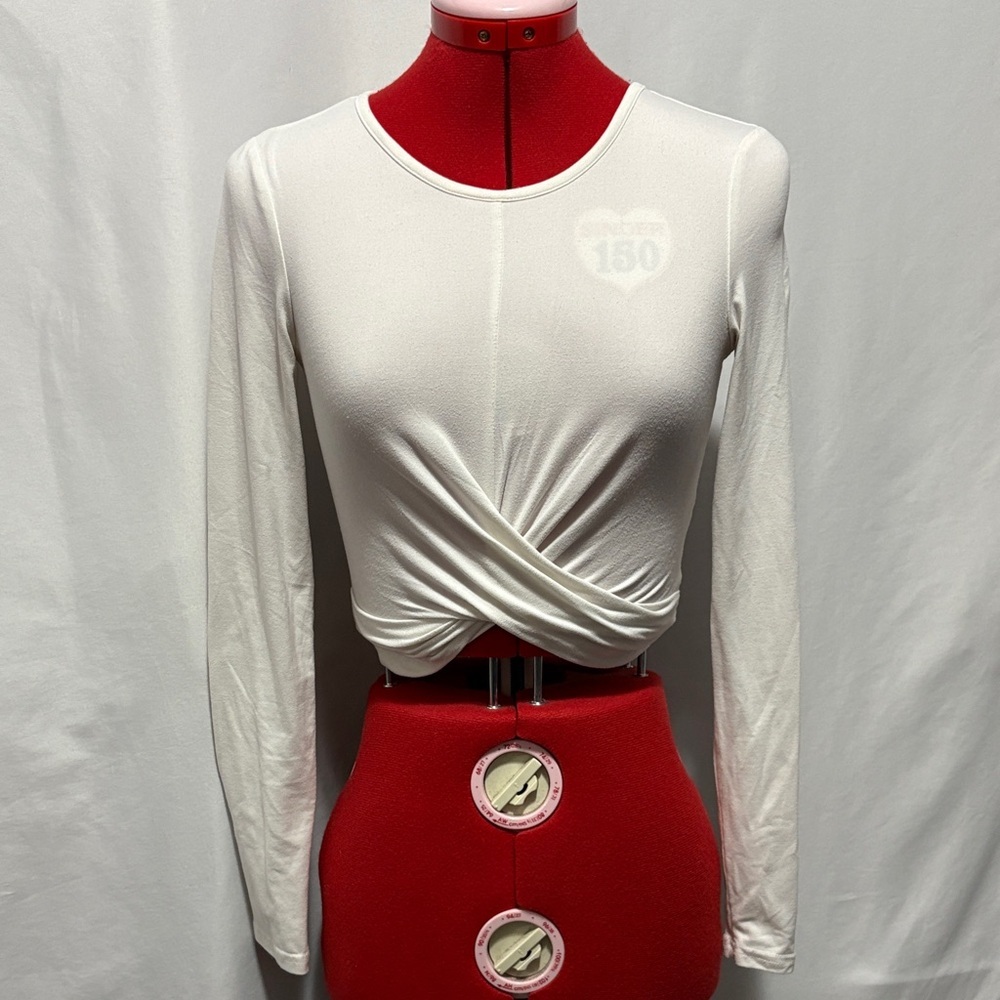 Revamped Cream Long Sleeve Women's Top XS268